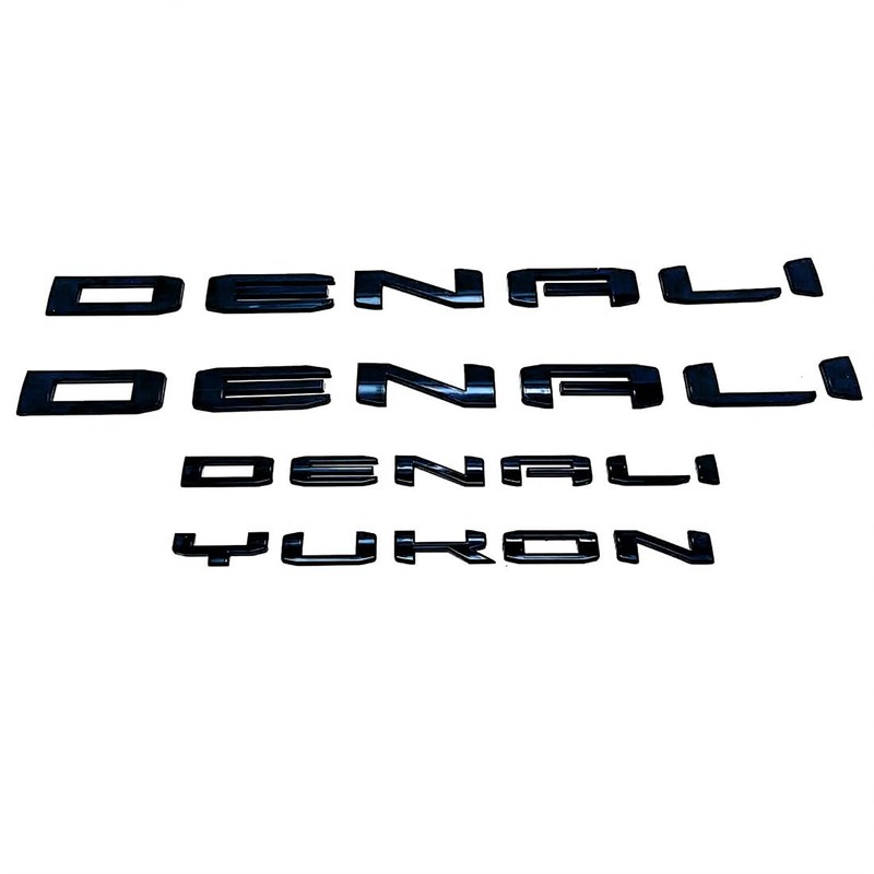 Door Rear Letters Emblem Badge Replacement for 2021-2025 Denali Yukon