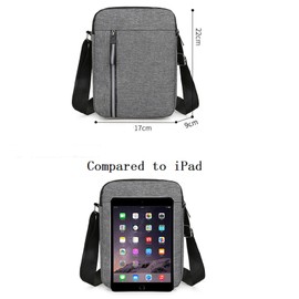 FuninCrea Mens Shoulder Bag Small Messenger Bag with Zipper and 4 Pockets, Waterproof Small Crossbody Bag for Men Sling Bag with Adjustable Shoulder Strap for Working Travelling (Grey-2)