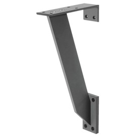 GedoTec Design Bar Console Straight Bar Support for Wall Mounting | Load Capacity 30 kg | Console Aluminium Solid | Counter Base Slanted Flat | Aluminium Silver Matt Anodised | 1 Piece - Shelf Console