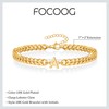 Initial Bracelet for Men - Gold Silver Cuban Link Chain