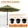 Stainless Steel Deck Umbrella Mount, Patio Railing Umbrella Holder Set