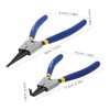 SEWACC 2pcs Retaining Clip Pliers with Bent Nose for Internal