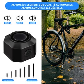 Fahrrad Alarmanlage Fahrradalarmanlagen mit Fernbedienung Drahtlose - USB-C Wasserdicht Motorrad Fahrrad Tracker Diebstahlschutz Anti-Diebstahl-Vibration Scooter Roller Alarmanlage Bike Alarm
