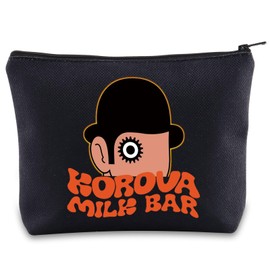 BWWKTOP Alex True Crime Cosmetic Makeup Bag Alex Fans Inspired Gifts Korova Milk Bar Zipper Travel Bags Clockwork Film Merch (Korova Milk)