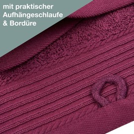 Wolimbo Hand Towel Embroidered with Name and Motif 50 x 100 cm Plum Soft Bath Towel Gift