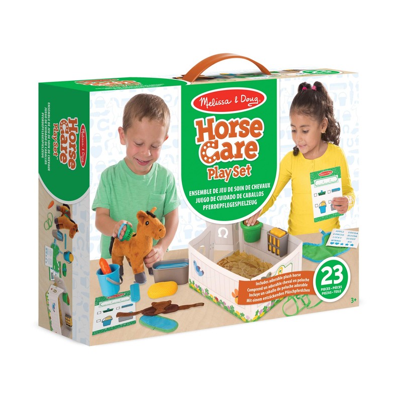 Melissa & Doug Feed & Groom Horse Care Play Set