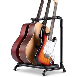 Multi Guitar Rack: Acoustic Guitar Display Rack 5 Holder Thick Padding Guitar Rack Holder Floor Stand for Classical Acoustic Electric Guitars and Bass CY0345:_3 Guitars