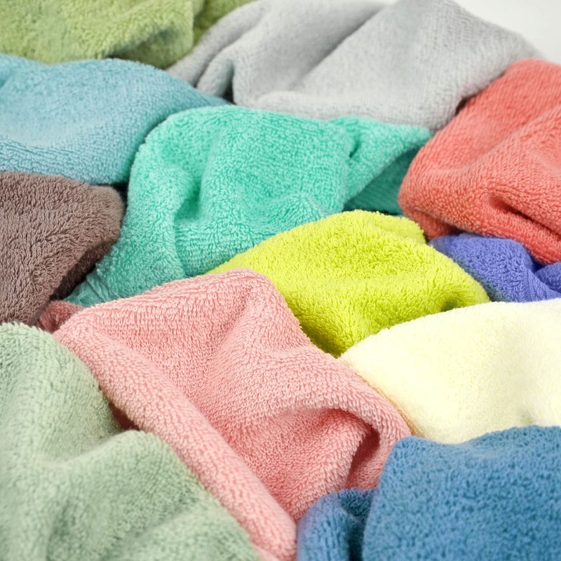 Cleanbear 100% Cotton Wash Cloths 12 Pack Bath Washcloths Facecloths,