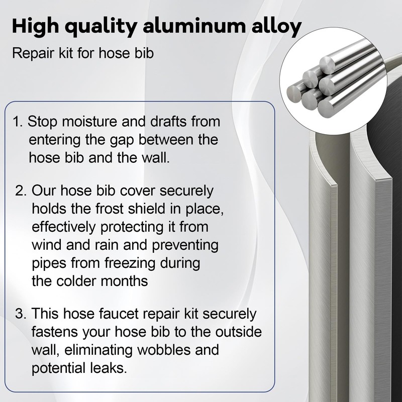 GGTE Hose Bib Mounting Plate, Aluminum Outdoor Faucet Mounting Plate,