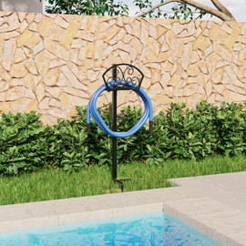 GOFORWILD Garden Hose Holder, Decorative Hose Butler Sturdy Water Hose Rack, Durable Wall Hose Hanger, Hose Reel, Holds 125-Feet of 5/8-Inch Hose, Made of Gauge Steel, 7020