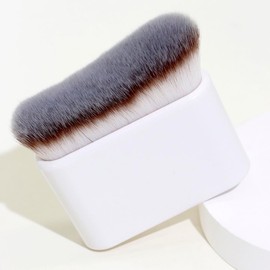 COSHINE Big Self Tanning Blend Brush, Professional Self Tanner, Kabuki, Powder, Foundation, Blusher, Shadow, Bronzer, Face and Body Makeup Brush (WHITE)