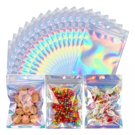 Hogareno Ec 100 Bolsas Pouch Holográficas A Prueba De Olores Con Cierre