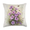 Creeping Phlox Flower Blooming With Bees Around Graphic Throw Pillow