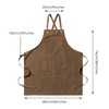 BOOWEN Unisex Apron Cotton Canvas Aprons with 3 Pockets Adjustable