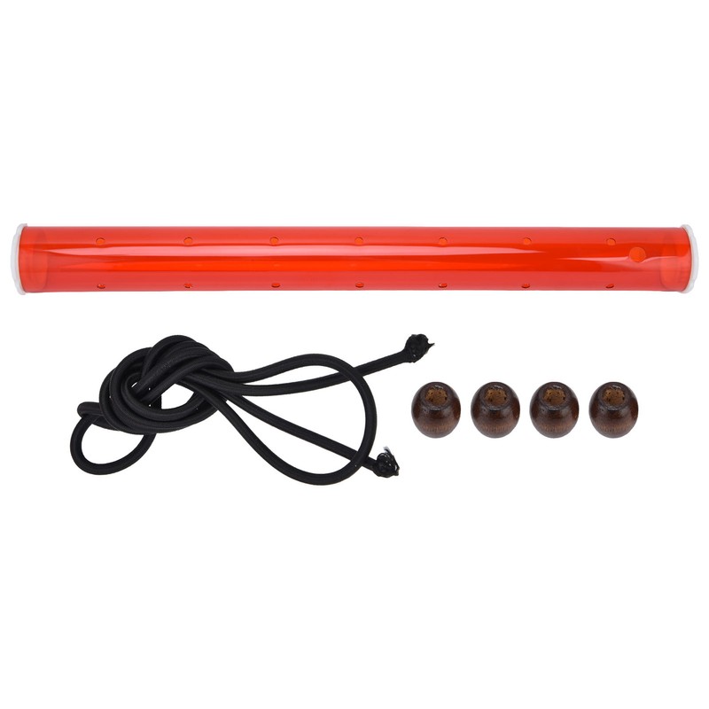 Long Pipe Bird Feeder Red Transparent Outdoor Bird Feeder Tube