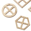 100pcs Unfinished Wood Window Cutouts, Craft Supplies for DIY, Kids