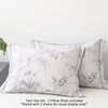 100% Natural Cotton 2pcs Floral Duvet Cover Sets - Grayish