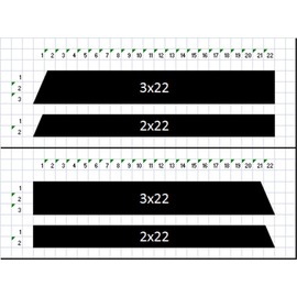 2 and 3 Inch Fender Hash Mark Bars Vinyl Racing Stripes Decals, Fits TC and FR S, Both Sides, White Matte