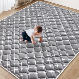 Vibe bear Baby Play Mat 79" X 63", Premium Thicker Foam One-Piece Crawling Mat, Extra Large Anti- Slip Crawling Mat Activity Playmats for Babies,Toddlers, Infants, Play & Tummy Time