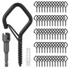PercyEffie 60 Pack Ceiling Hooks for Hanging Plants/Outdoor String Lights,