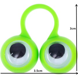 Norhogo Pack of 12 Finger Puppets Mini Finger Eyes Finger Ring Dolls Finger Puppet Educational Finger Toy Large Eyes Finger Ring Party Favour Toy for Children, Random Colour