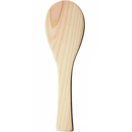 Nagao 16074-32 Hinoki Rice Spoon, Unpainted, 7.5 inches (19 cm), Wooden, Made in Japan