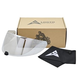 Logto Replacement Motorcycle Helmet Shield for I10 I70 HJ-31 Helmet Visor Shield Anti-Scratch Wearproof Windproof Universal Helmet Accessories (Transparent Sliver)