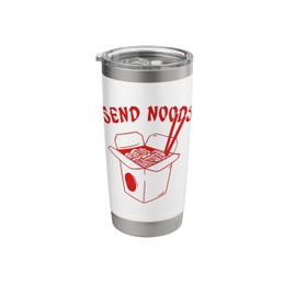 Send Noods Funny Chinese Food Box Noodles Container Humor Stainless Steel Insulated Tumbler