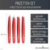 Schwertkrone Tweezers Eyebrow Plucking Set of 4 Splinter Tweezers