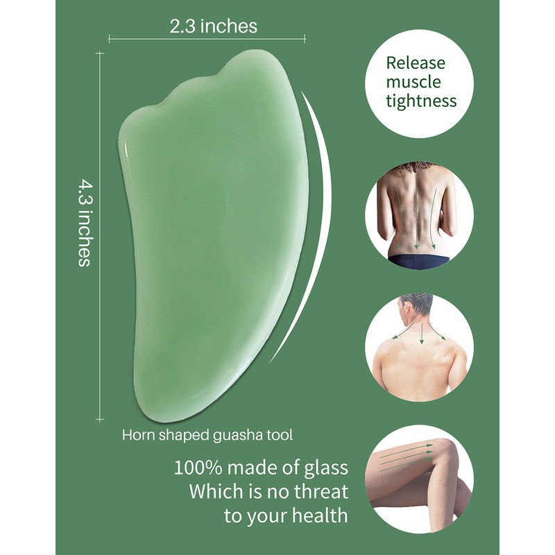 MoHern Gua Sha Massage Tools, 4 Pcs Multi-Shaped Gua Sha