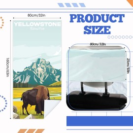 Hahafelt 2 Pack Car Seat Towel Covers with Storage Bag 63 x 32 Inch Athletic Running Towel Seat Sweat Washable Cover Gifts for Car Outdoor Sport Activities Christmas (Yellowstone)