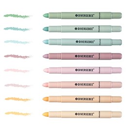 DIVERSEBEE - Juego de 8 resaltadores de gel de colores surtidos, bonitos marcadores bíblicos para estudio, diario, suministros escolares y accesorios (pastel)