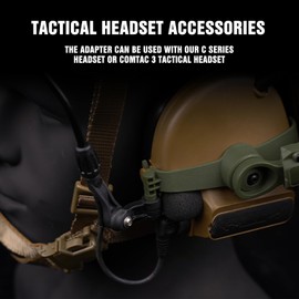 Fast Helmet ARC Rail Adapter COMTAC3 Tactical Pickup Headset Suspension Headphone Mount Multi-Angle Rotation for OPS CoreARC & Team Wendy Rail Hunting Earmuffs (Green)