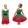 Ainuno Womens Christmas Dress 2025 Elf Dress Costume Green Cute