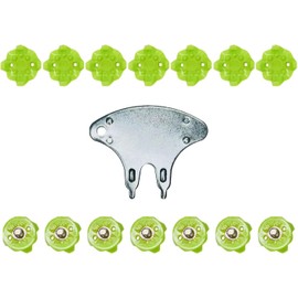 14 PCS Golf Shoe Spikes Screw in TPU Lightweight Anti Skid, Golf Shoe Cleats with 1 Silvery Golf Cleats Spanner Meta