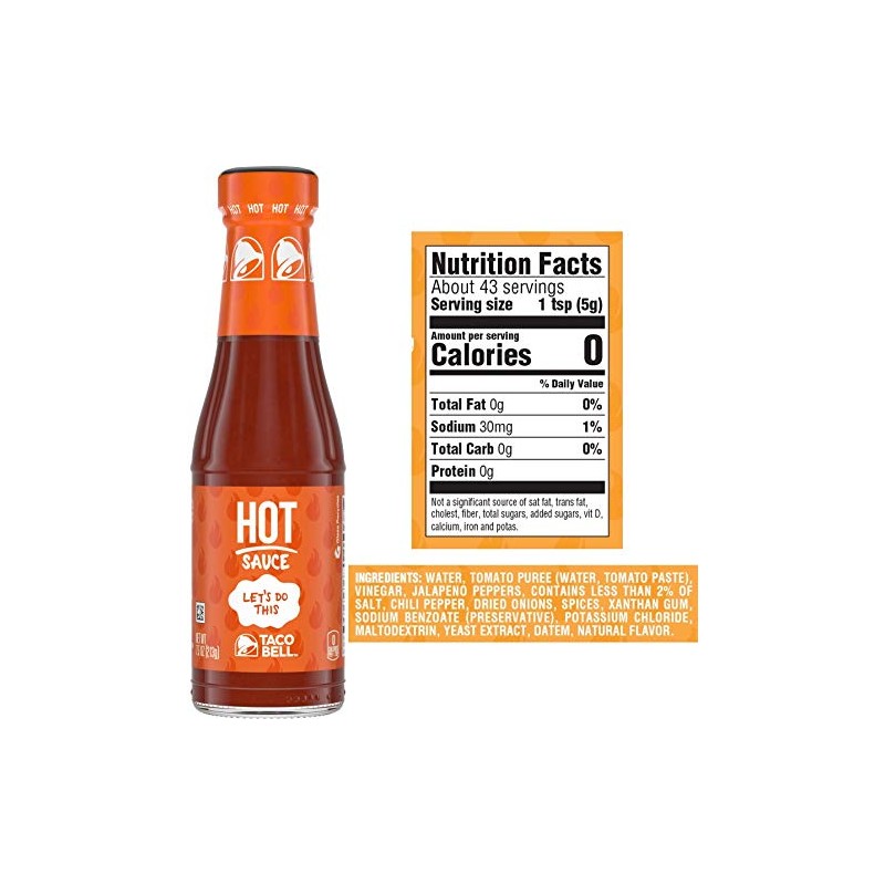 Taco Bell Hot Sauce, 7.5 oz, 3 pk