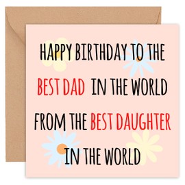Dad Birthday Cards - Funny - Dad Birthday Card - Birthday Card Dad - Happy Birthday Dad - from Son Daughter - 50th 60th 70th 75th Step -14cm