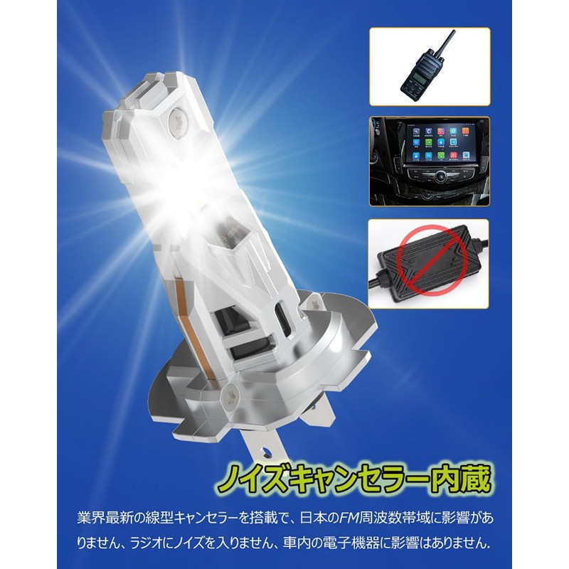 GOSMY H7 LED Headlight, Explosive Light, H7, 6,000k, DC 12V,