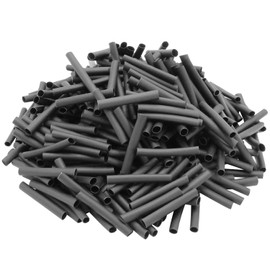 300PCS Heat Shrink Tubing,3mm / 1/8" Dia, 30mm / 1.2" Long,Industrial Heat-Shrink Tubing for Wires Wrap Sleeve, 2:1 Marine Grade Waterproof Small Heat Shrink Tube Wrap (Black 3mm)