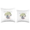 Plant Your Dreams Watering Can and Sprout Design Throw Pillow