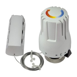 Thermostatic Complete Set Corner Form, Radiator, Heating, 1/2 inch, White, 27288 9