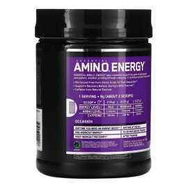 Suplemento En Polvo Optimum Nutrition Amino Energy Sabor Uva En Bote De 585g