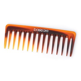 Basicare Tortoise Shell Effect Wide Tooth Rake Detangling Comb 14.5 cm