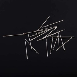 Agujas romas de ojo grande de 20 piezas, agujas de tejer de hilo de acero inoxidable Agujas de punto de coser redondas para bordar y terminar proyectos de ganchillo