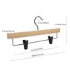 Nature Smile Deluxe Wooden Pants Hangers,Solid Rubber Wood Jeans Skirt