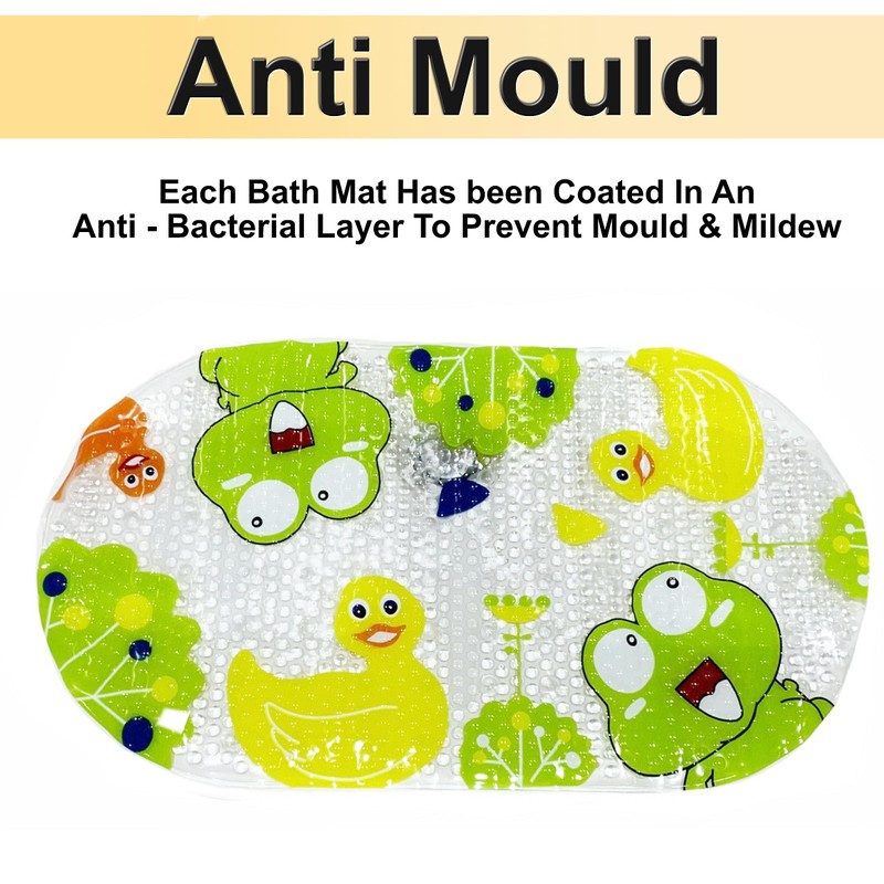 Home Flair Bath Mat | Kids Ducks & Frogs Non