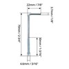 QWORK Screw Hooks Straight with Slotted Hook Screw Galvanised L-shaped