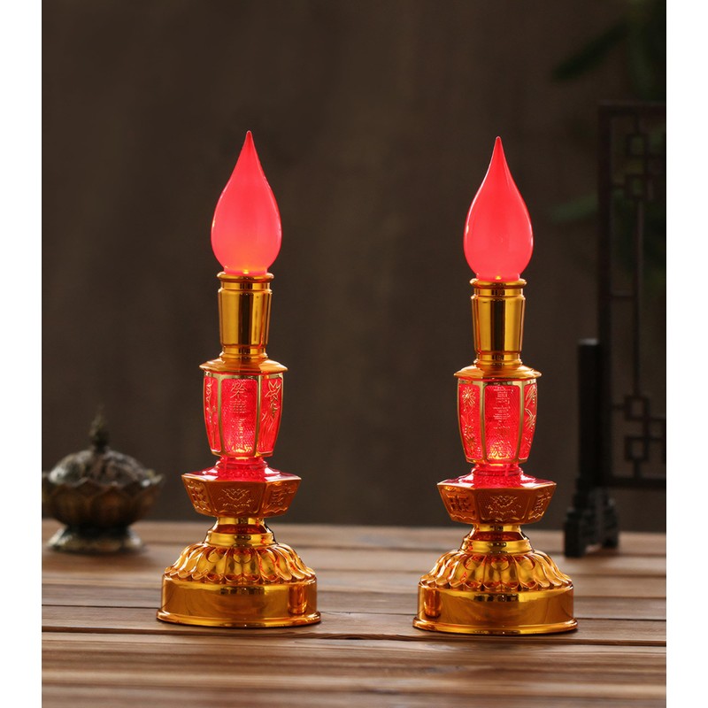 Omeet Led Retro Chinese Candle lamp Vintage Style Retro Nostalgic