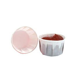 250 x 1oz/28ml Round Waxed Paper Souffle Pots, Ideal for Sauce Pots, Dipping Cups, Ramekins, Condiments, and Portions Cups
