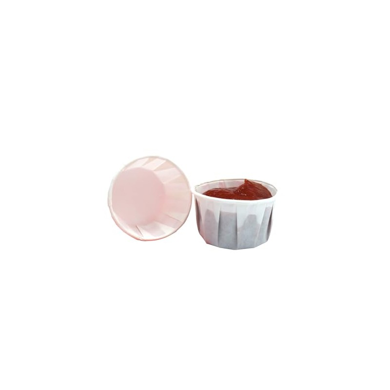 250 x 1oz/28ml Round Waxed Paper Souffle Pots, Ideal for